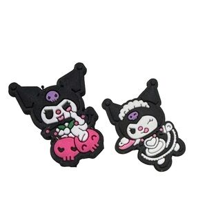 Kuromi croc charm 2pc